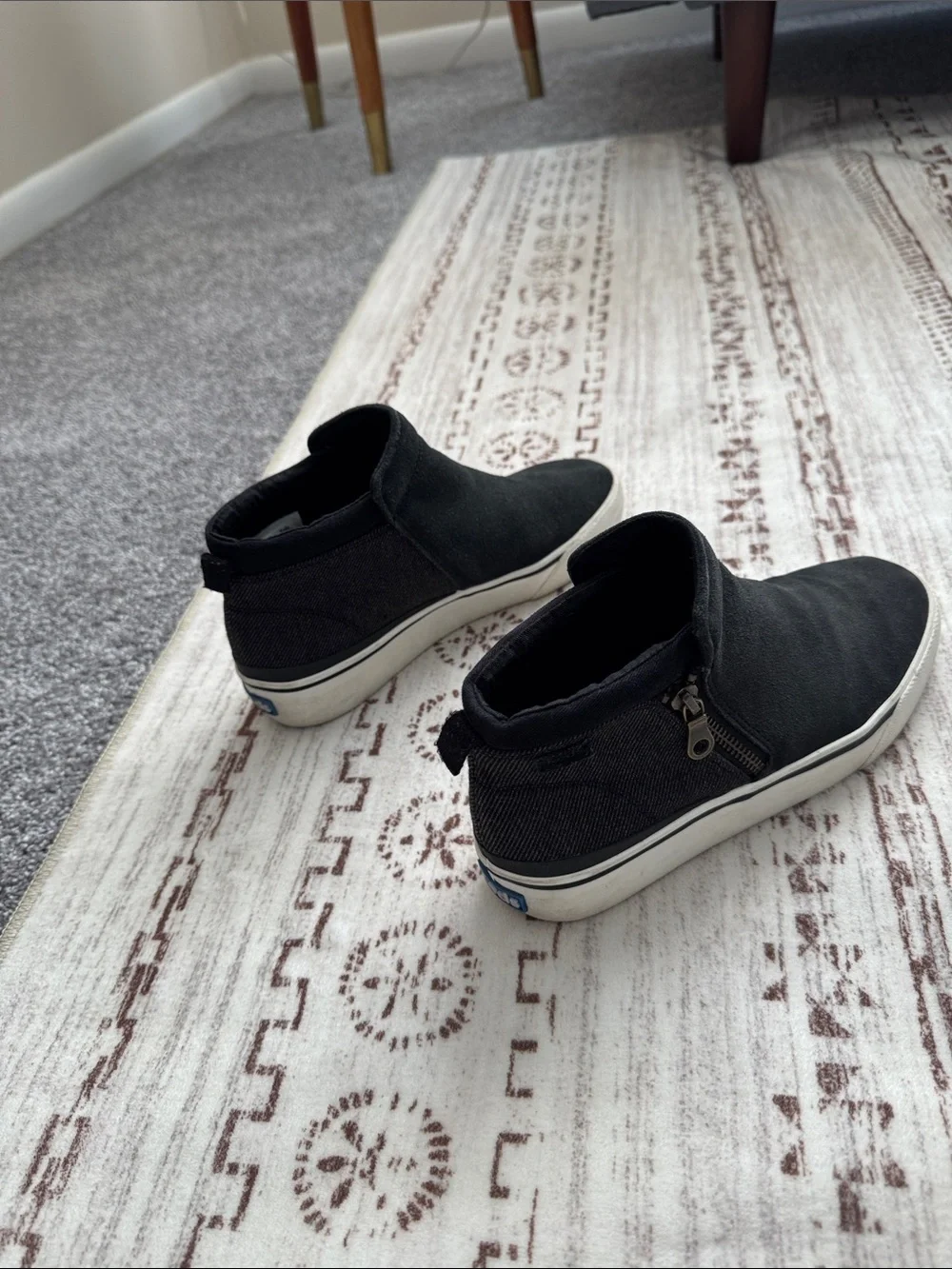 Keds Black High-Top Suede Platform Sneakers